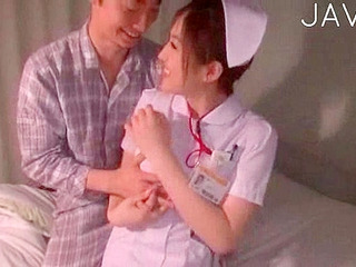 Horny Tokyo nurse with nippon tits fucks her XXX toy for a wet and wild ride