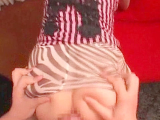 Sexy nippon girl with round bubble butt sucking huge, dripping dick 'til she cums!